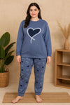 Winter Ocean Heart Co-Ord Set Night Suit