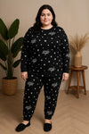 Winter Black Goodnight Comfort Co-Ord Set Night Suit