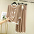 Skin White Smiley Face Round Neck Plazzo PJ Set