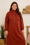 Long Winter Warm Fleece Dress