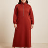 Long Winter Warm Fleece Dress
