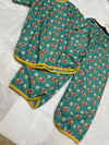 GOLDEN MINT BLOSSOM PRINTED SHIRT AND TROUSER