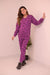 Winter Purple Sleepy Love Co-Ord Set Night Suit