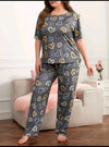 Multi Color Hearts on Gray Nightwear