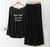 Deep Black Let me sleep Round Neck Plazzo PJ Set
