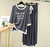 Grey Let Me Sleep White Round Neck Plazzo PJ Set
