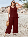 Plain Maroon Sando Tshirt With Plazo Pajama