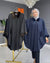 Zipper Shawl Ponchos with Cozy Neck