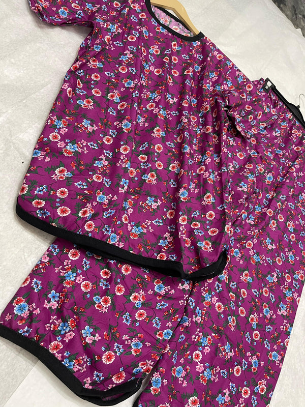 BERRY BLOOM PRINTED SHIRT AND TROUSER