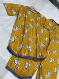 SUNSET STRUCTURE PRINTED SHIRT AND TROUSER