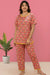 SUMMER BLUSH PRINTED SHIRT AND TROUSER