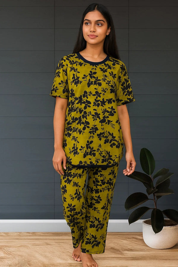 MIDNIGHT FLORA PRINTED SHIRT AND TROUSER