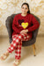 Winter Red Eternal Love Co-Ord Set Night Suit